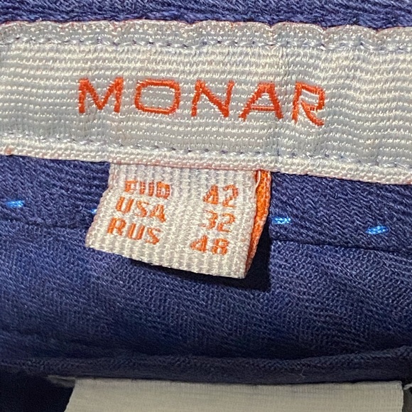 Monar men’s blue slim fit trousers size 32 - Picture 3 of 3